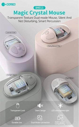 Coteci 84011 Magic Crystal Безжичен Bluetooth Мишка Violet
