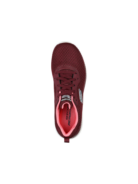 Mesh Lace Up Memory Foam Damen Sportschuhe Laufen Rot