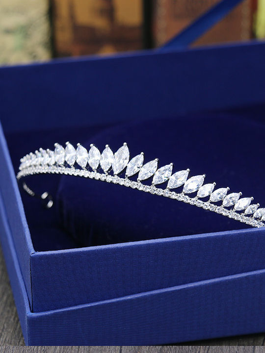 Victoria Beautiful Elegant Bridal Tiara Genuine Zircon Crystals