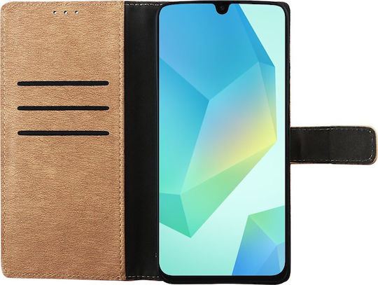 Volte-Tel Книга Изкуствена кожа / Силикон Златист (Oppo A17)