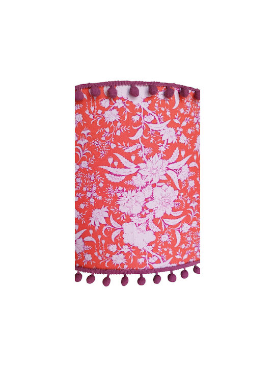 Oxygen Negative Flowes Red Ceiling Light with E27 Socket 35x20cm