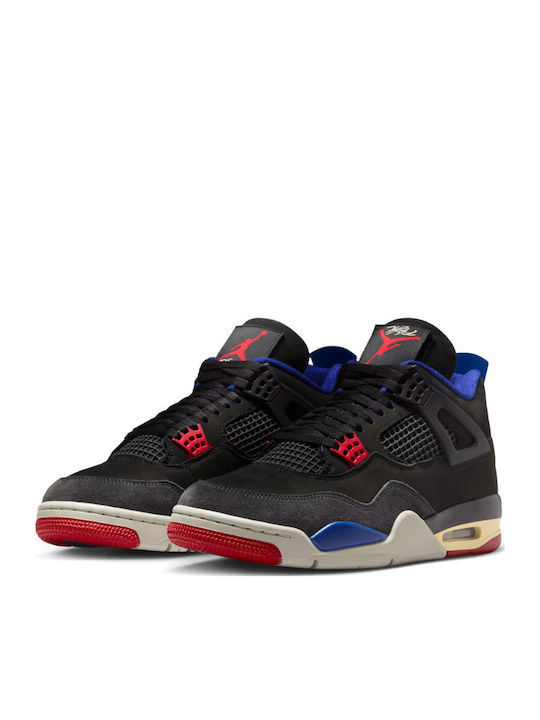Jordan Air Jordan 4 Retro "Rare Air" Sneakers Black / Fire Red / Deep Royal Blue / Dark Smoke Grey / Tech Grey