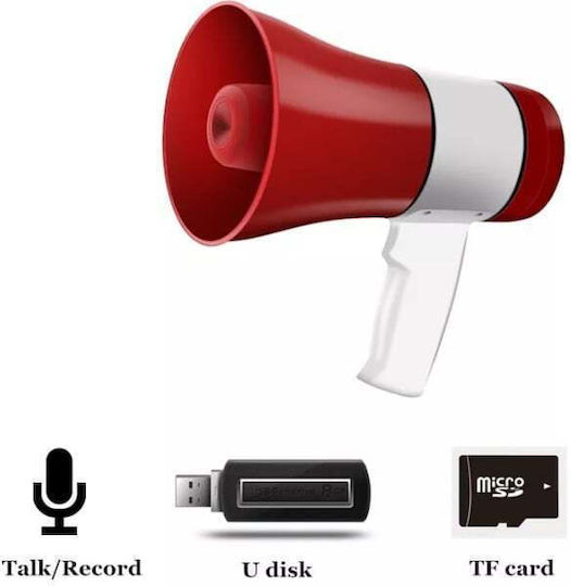 Speaker Battery 30w Power Playback Recording Function On Off Button Volume Control Memory Card Reader Usb Red White