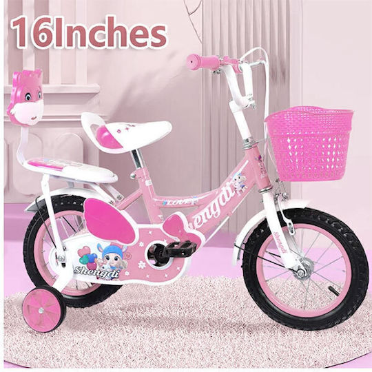 NBW 16" Bicicletă pentru copii de Oras cu Cadru din Aluminiu Roz