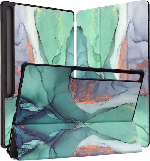 Husă Tabletă Samsung Galaxy Tab S10 FE Plus Skyddar Innovation Stand Multi-unghi Funcție Sleep Wake Foldpro Set Green Time Sticker