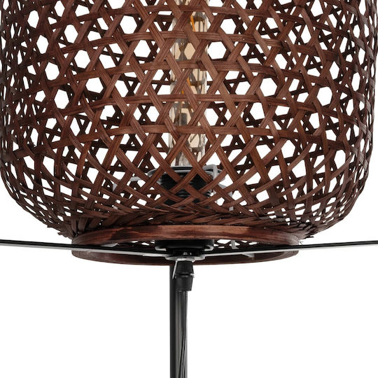 GloboStar Curacao Stehleuchte H165xB30cm. mit Fassung für Lampe E27 Schwarz