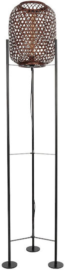 GloboStar Curacao Stehleuchte H165xB30cm. mit Fassung für Lampe E27 Schwarz