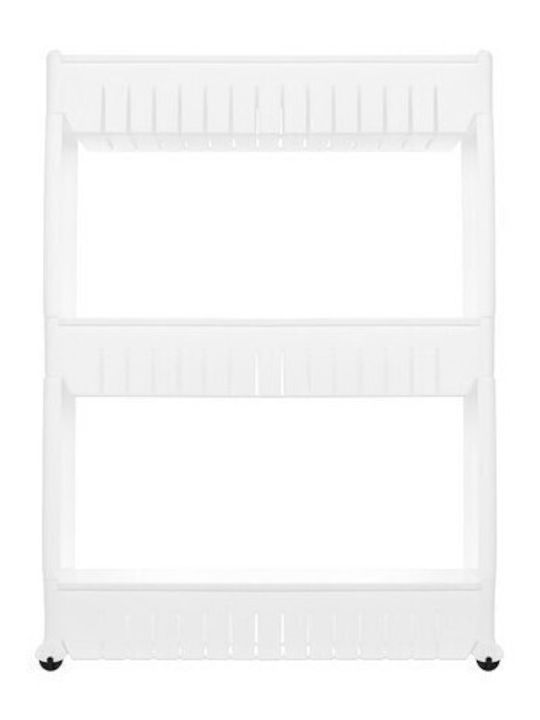 SPM Plastic Kitchen Trolley 3 Tiers White 54.5x12.5x72.5cm
