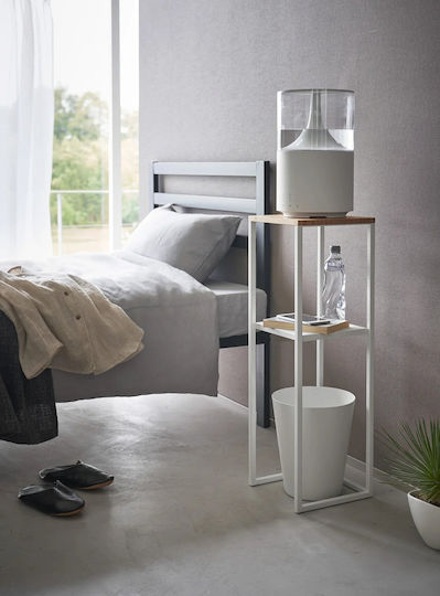 Yamazaki Tower Plant Stand Metal White 25x25x80cm
