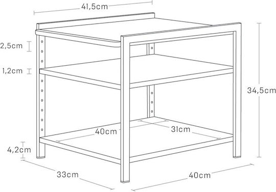 Yamazaki Inox Küchenregal 33x41.5x34.5cm Schwarzes für im Schrank