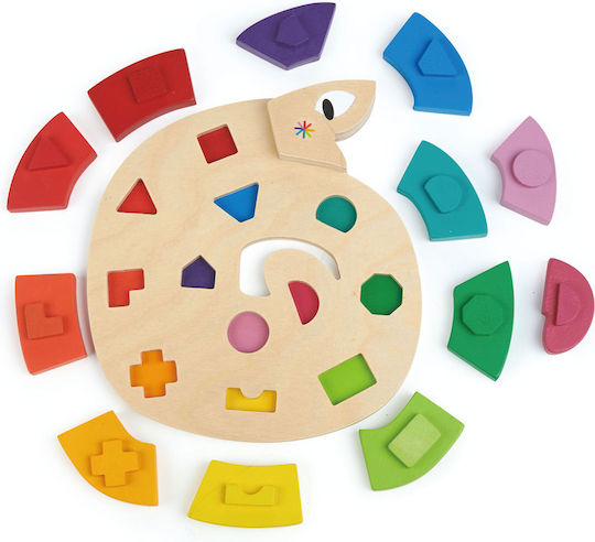 Ξύλινο Παιδικό Puzzle Σφηνώματα Colour me Happy 12pcs Happy