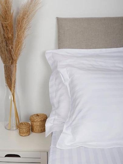 Sunshine Hotel Duvet Cover Cotton Sateen Striped 220x240cm