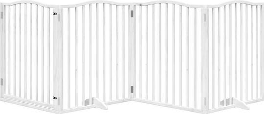 vidaXL Divider de verandă pentru Câini de Culoare Alb 320 x 90cm