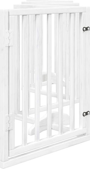 Vidaxl Dog Gate Foldable 6 Panels 300cm Poplar Wood White