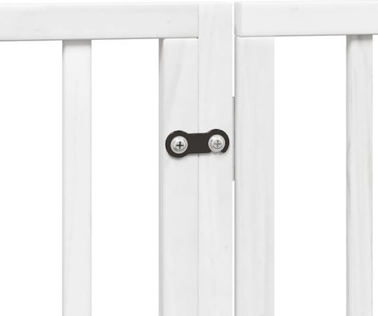 Vidaxl Dog Gate Foldable 6 Panels 300cm Poplar Wood White