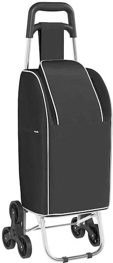 Stoff Einkaufswagen Klappbar Schwarz 33x36x30cm