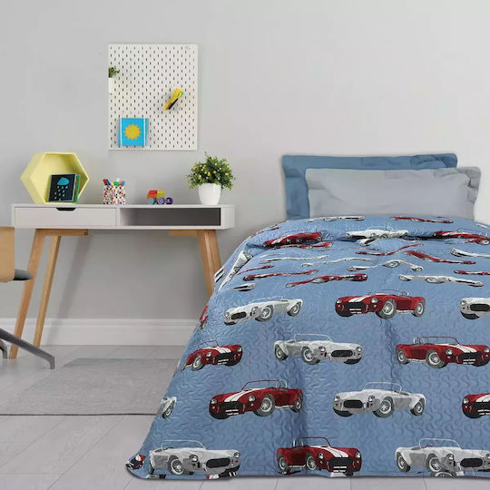 Das Home Kids Quilt Single 4855 Gray Red Blue 160x240cm