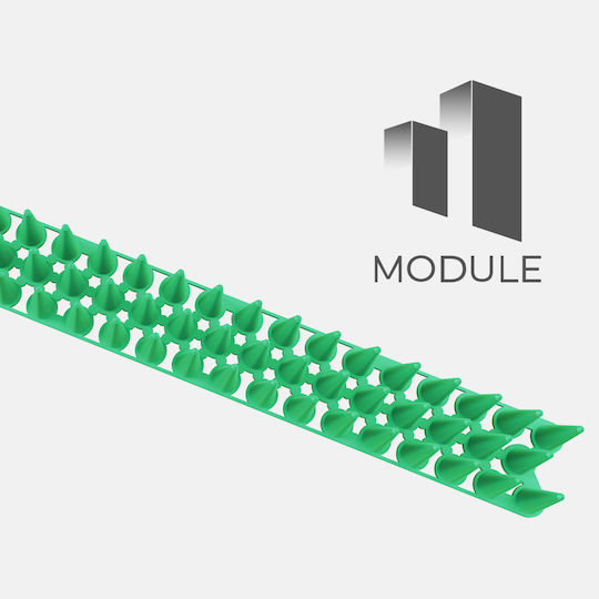 Module Set 12 Pieces Green Bird And Cat Repellent Spikes 0.5x0.05m