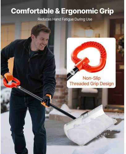 Vevor Plastic Snow Pusher Shovel 30in Heavy Duty Winter Snow Plow Driveway