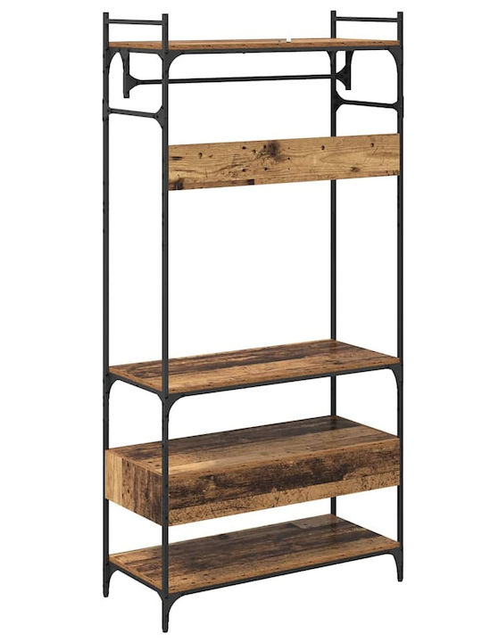 vidaXL Cuier de podea din Lemn Maro 89x39x184.5cm