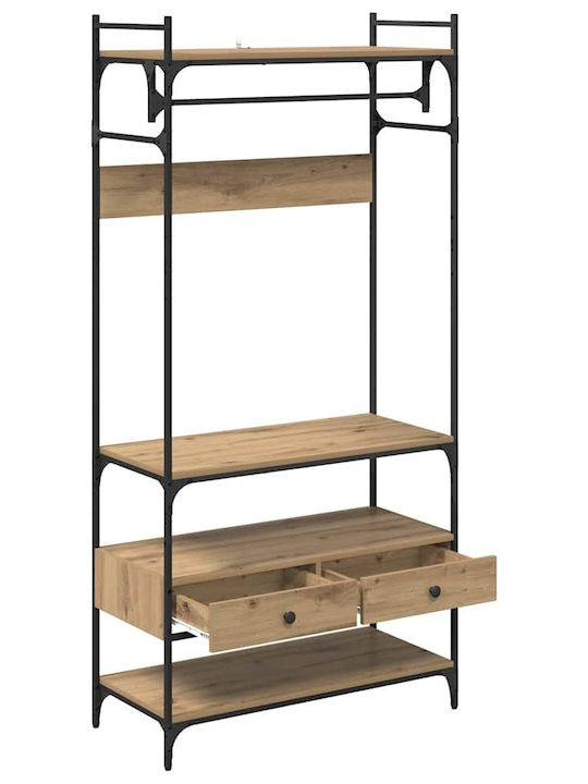 vidaXL Kleiderständer Braun 89x39x184.5cm