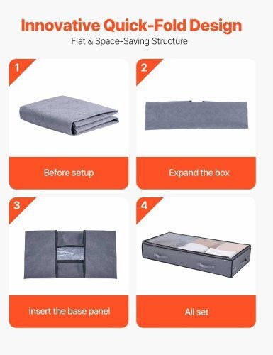 Vevor Storage Case for Shoes / Clothes / Blanket/Duvet 39.2x19.7x7.1cm 6pcs