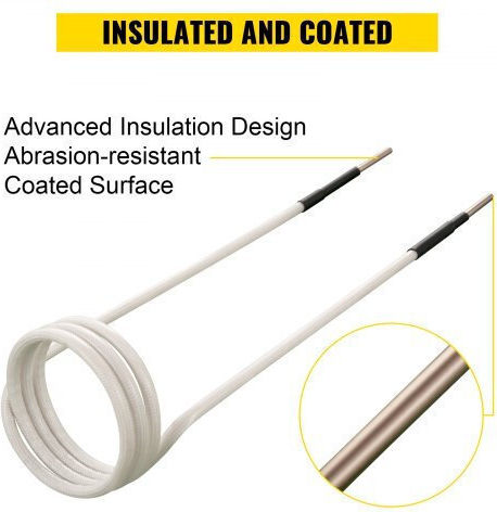 Vevor Induction Heater Coil Kit 8pcs Most Used Induction Heater Coils Varying Lengths Heat Resistant Induction Heater Tool Flexibility Long Lifespan Removing Rusty Bolts Nuts