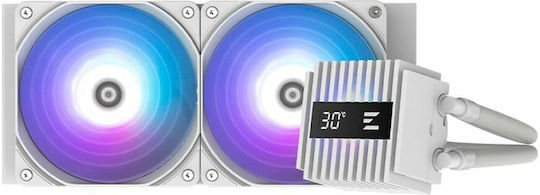 Zalman Alpha2 A24 Wasserkühlsysteme AIO CPU mit 2 Lüfterabmessung 120mm und ARGB Beleuchtung Weiße