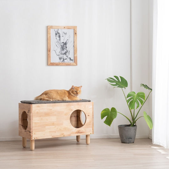 Katzenbett Nextdeco Naturales Massives Holz Υ47x73x35cm