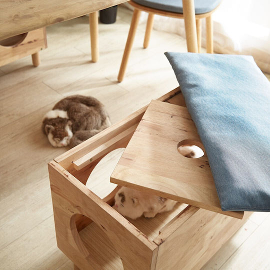 Katzenbett Nextdeco Naturales Massives Holz Υ47x73x35cm