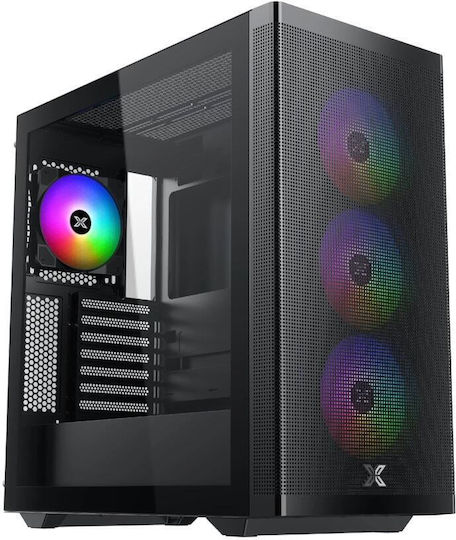 Xigmatek Osiris Gaming Midi-Turm Computergehäuse mit Seitenfenster Schwarz