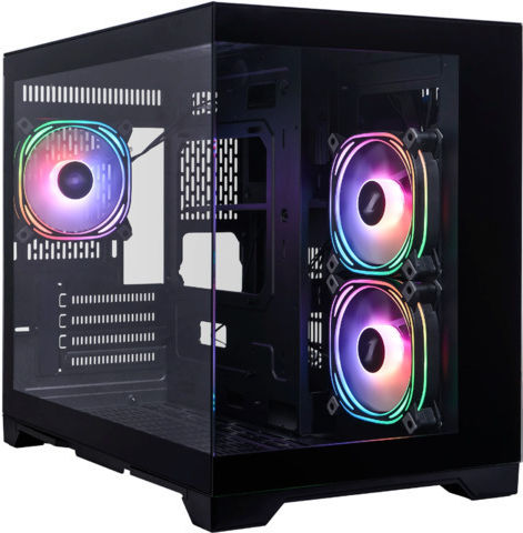 1STPLAYER MV6-TP Gaming Mini Tower Κουτί Υπολογιστή με Πλαϊνό Παράθυρο και ARGB Φωτισμό Μαύρο
