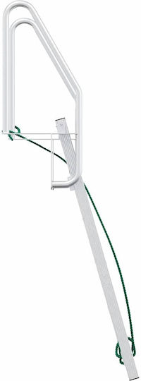 vidaXL 5 Steps Folding Boat Ladder