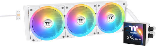 Thermaltake MAGFloe 420 Ultra Υδρόψυξη AIO CPU με 3 Ανεμιστήρες 140mm και ARGB Φωτισμό Λευκή
