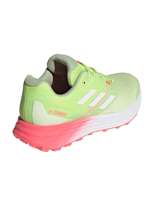 Terrex Two Flow Damen Sportschuhe Trail Running Almost Lime / Crystal White / Turbo