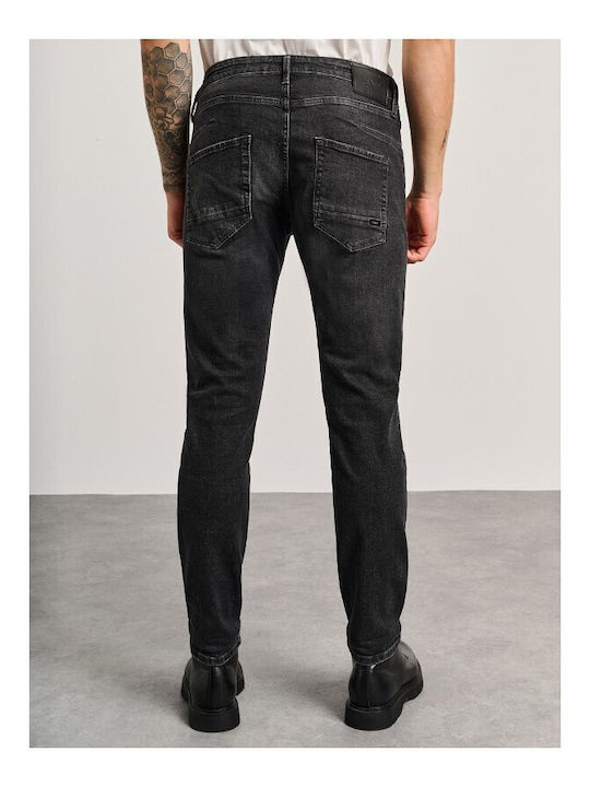 Simon Men's Jeans Pants Elastic with Regular Fit Gray