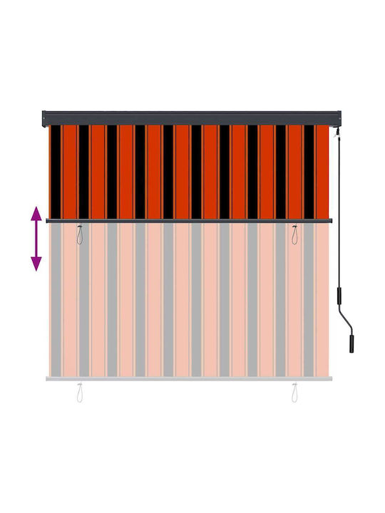 vidaXL Rollos Mögliche Partieller Blackout Orange P180xH250cm 362086