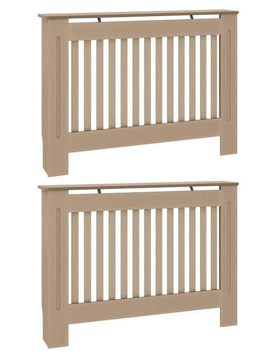 Vidaxl Капак за Радиатор 2 Бр Кафяв 112 X 19 X 81.5 См