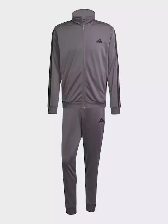 Basic 3-stripes Tricot Лъскав с Ластик Grey/black