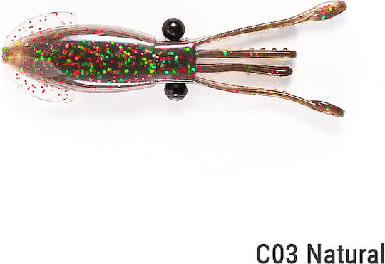 Силиконов Nikko Dappy Firefly Калмар 7.6см УВ Червен