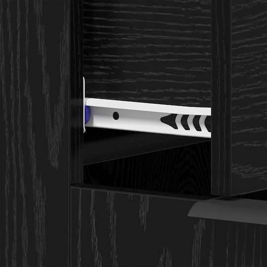 Desk Wooden Black Oak 133x50x75cm