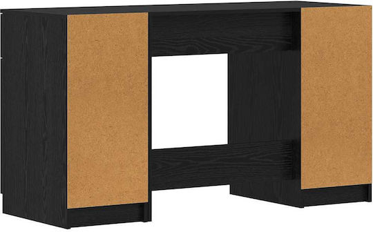 Desk Wooden Black Oak 133x50x75cm
