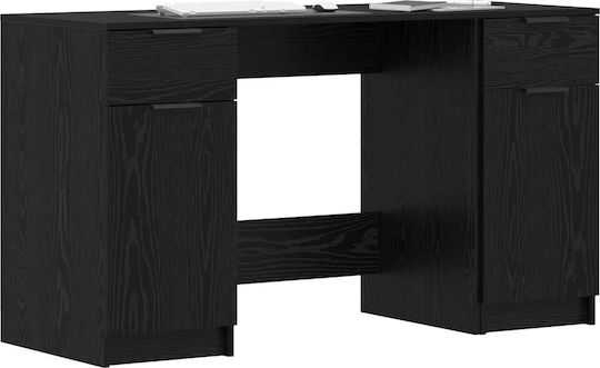 Desk Wooden Black Oak 133x50x75cm