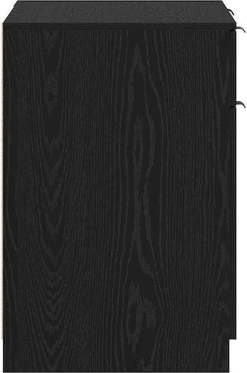 Desk Wooden Black Oak 133x50x75cm