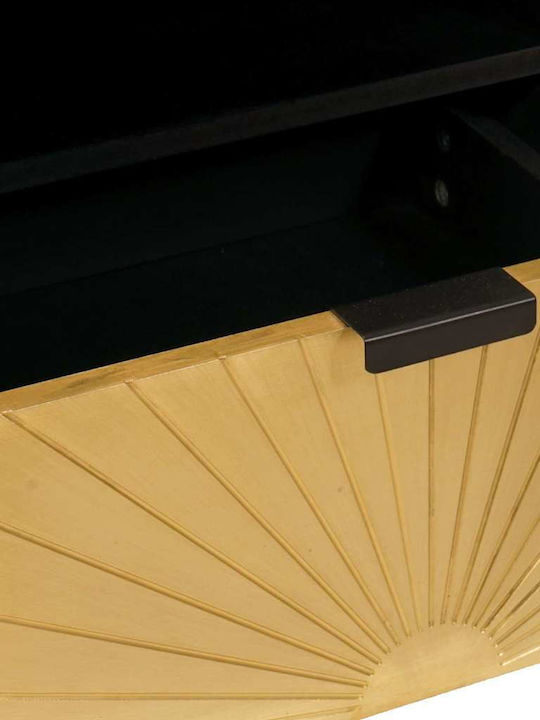 Έπιπλο Τηλεόρασης Μαύρο Και Χρυσό Μ70xΠ33xΥ46cm