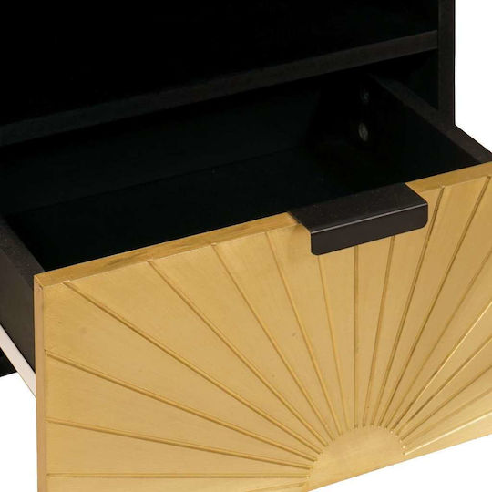 vidaXL TV-Ständer Schwarz und Gold M70xT33xH46cm