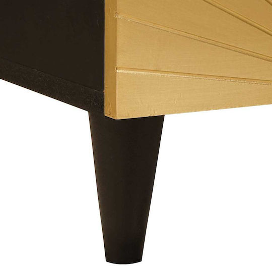 vidaXL TV-Ständer Schwarz und Gold M70xT33xH46cm