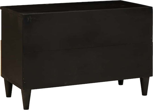 vidaXL TV-Ständer Schwarz und Gold M70xT33xH46cm