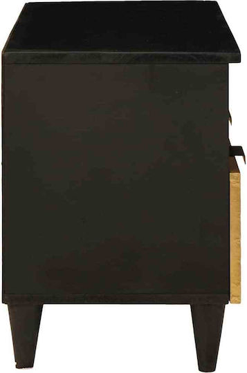 vidaXL TV-Ständer Schwarz und Gold M70xT33xH46cm