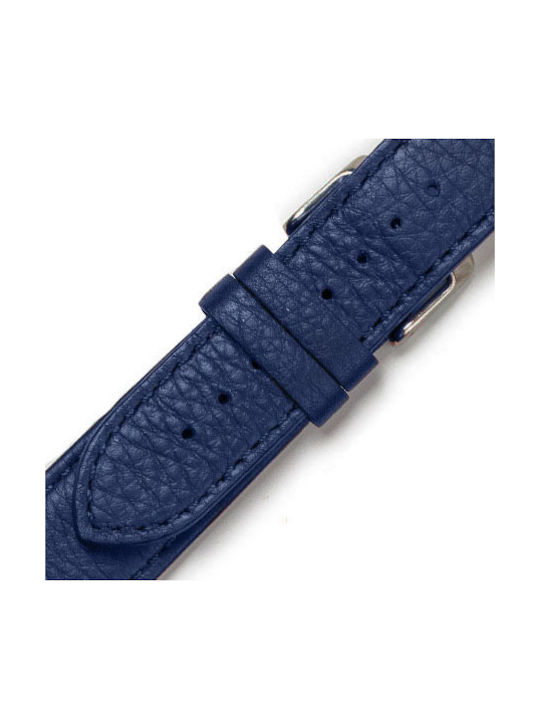 KOSTELO Lederriemen Blau 24mm